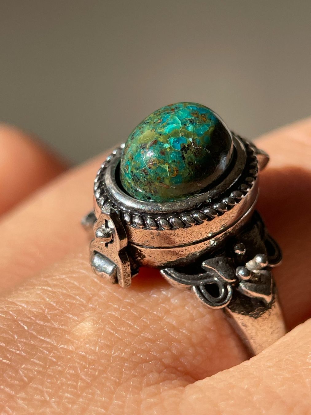 Anelli: 100% echtem, ungefärbtem Türkis Ring Edelsteinring – Nuovo e nell'imballaggio originale da Schiers venduto da sisikristall 2