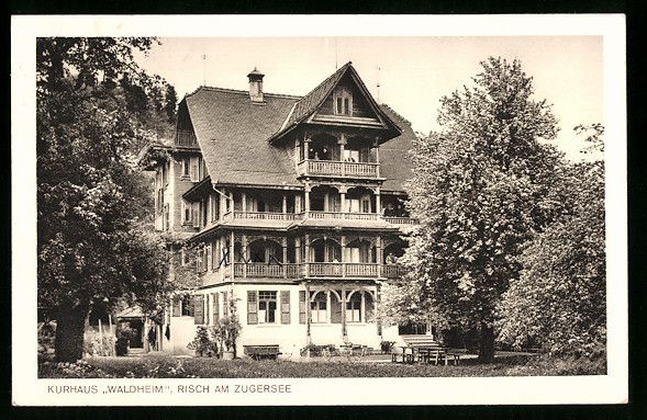 Ansichtskarten: AK Risch am Zugersee, Kurhaus Waldheim – Gebraucht aus Berlin von bartko-reher