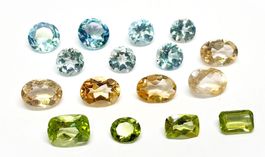 Dès 1.- Fr. - 16x Topazes / Citrines / Péridots 10.06 ct