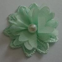 Applique Dentelle FLEUR VERT 5 cm