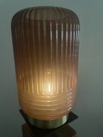 Tischlampe, Glaslampe mit Goldsockel, Vintage Look/Neu/OVP