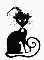 Découpage chat sorcier