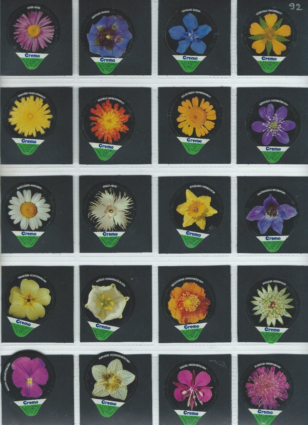Coperchi dei cremini per caffè: KRD Blumen 1992/ 320 Cremo – Usato da Hochdorf venduto da KRdeckeli