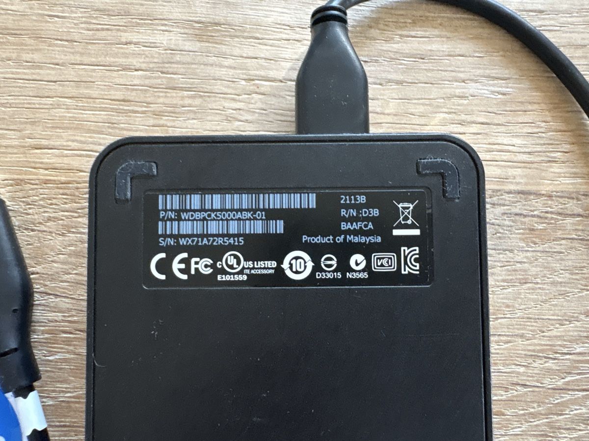 Western Digital Dischi rigidi: Western Digital Festplatte 500GB USB – Usato da Maennedorf venduto da Petraam 1