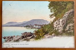 Neuchâtel - Bord du lac aux Saars - Belle carte ancienne