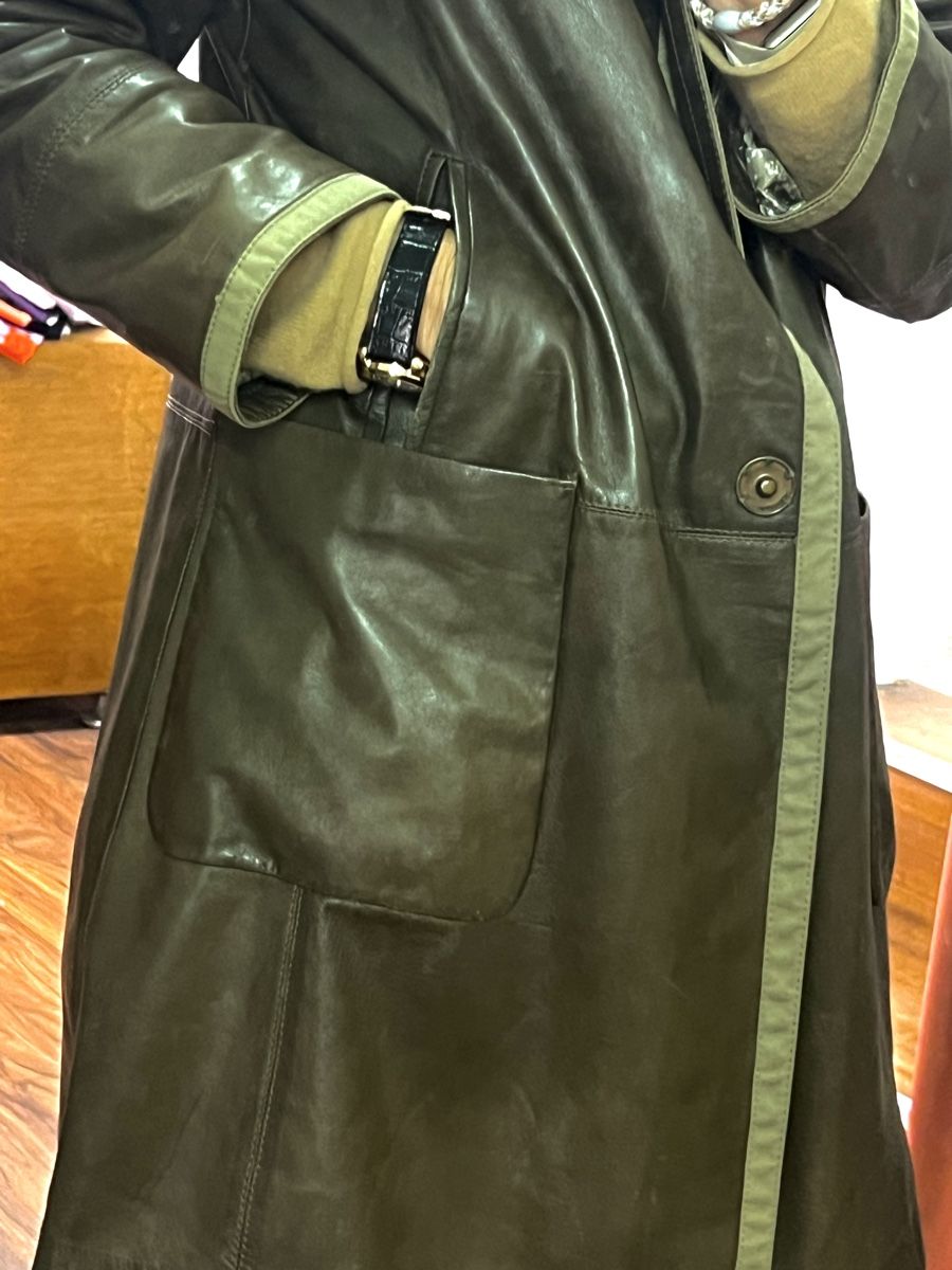 Max Mara Cappotti: MaxMara Weekend Ledermantel Gr36 oliv Zeitloser Chic! – Usato da Burgdorf venduto da puppennetz 3