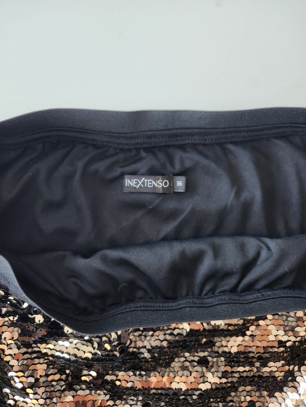 Gonne: Jupe sequin paillettes dorées et brun, taille S – Nuovo (secondo la descrizione) da Neuchâtel venduto da Virg30 3