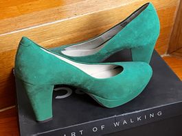 Edel Marc Pumps Grün Veloursleder Gr. 38 Neu