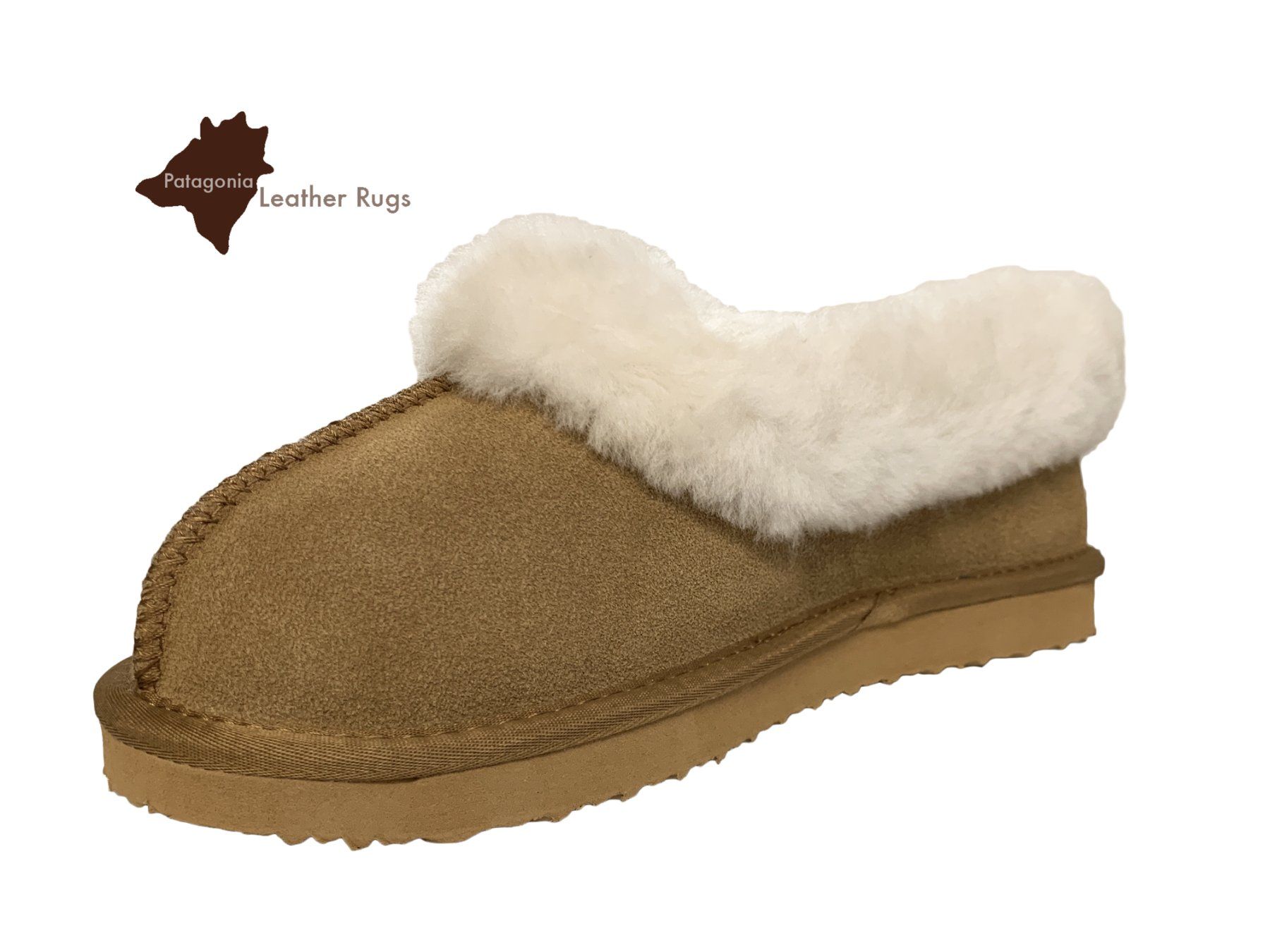 Damenschuhe: Mit Lammfell gefütterte Leder Hausschuhe – Neu und originalverpackt aus Arbedo von patagonialeatherrugs 4