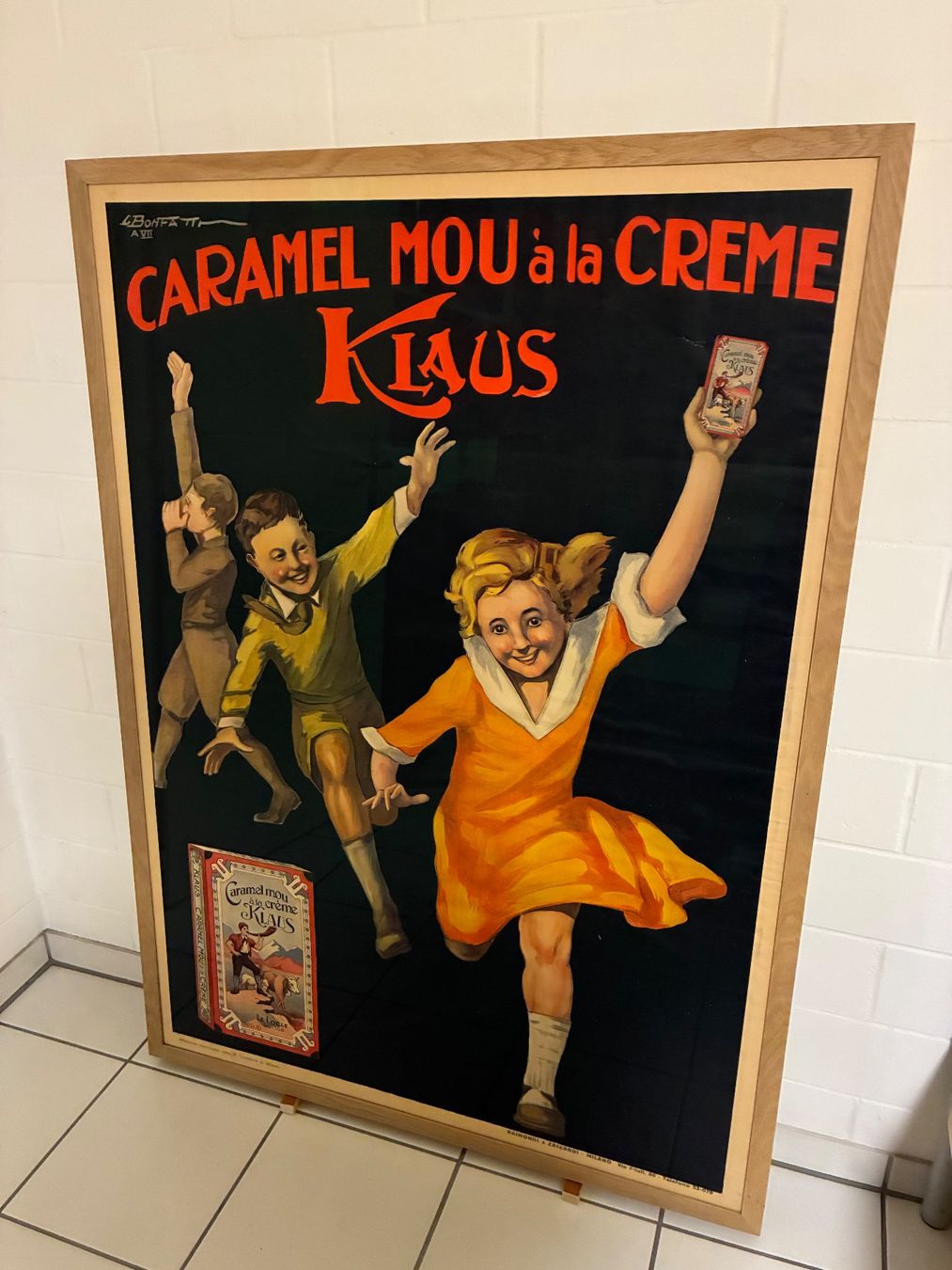 Grafiken & Lithographien: Chocolat Klaus Originalplakat 1929 mit Rahmen – Gebraucht aus Lyss von Marylinn58