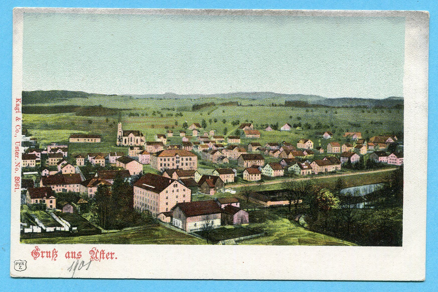 Cartoline postali: Uster 1901 – Usato da Opfikon venduto da Prophila