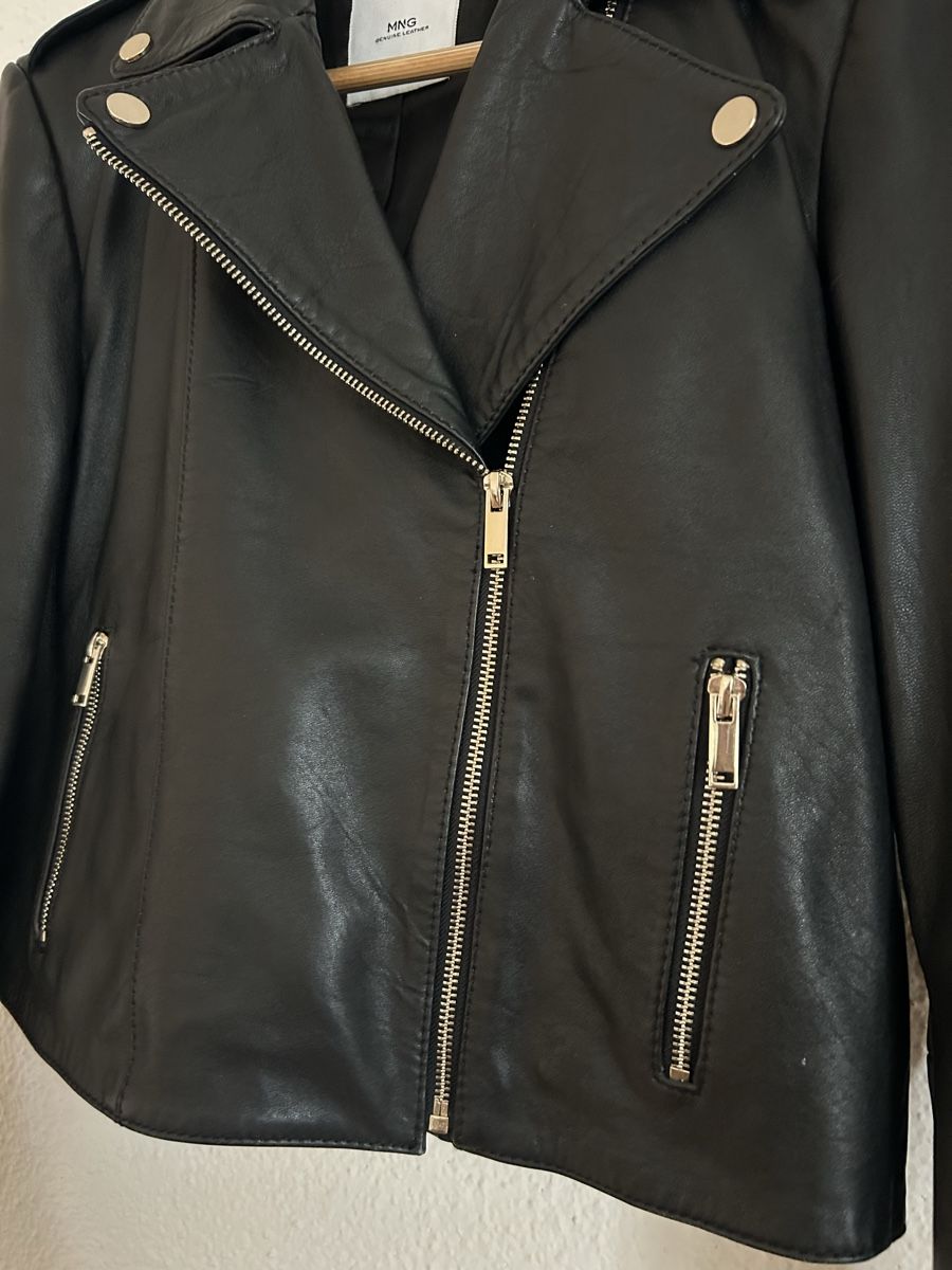 Mango Giacche: Mango MNG Echtleder Jacke, Gr. M, Schwarz – Usato da Nebikon venduto da icon.vintage 8
