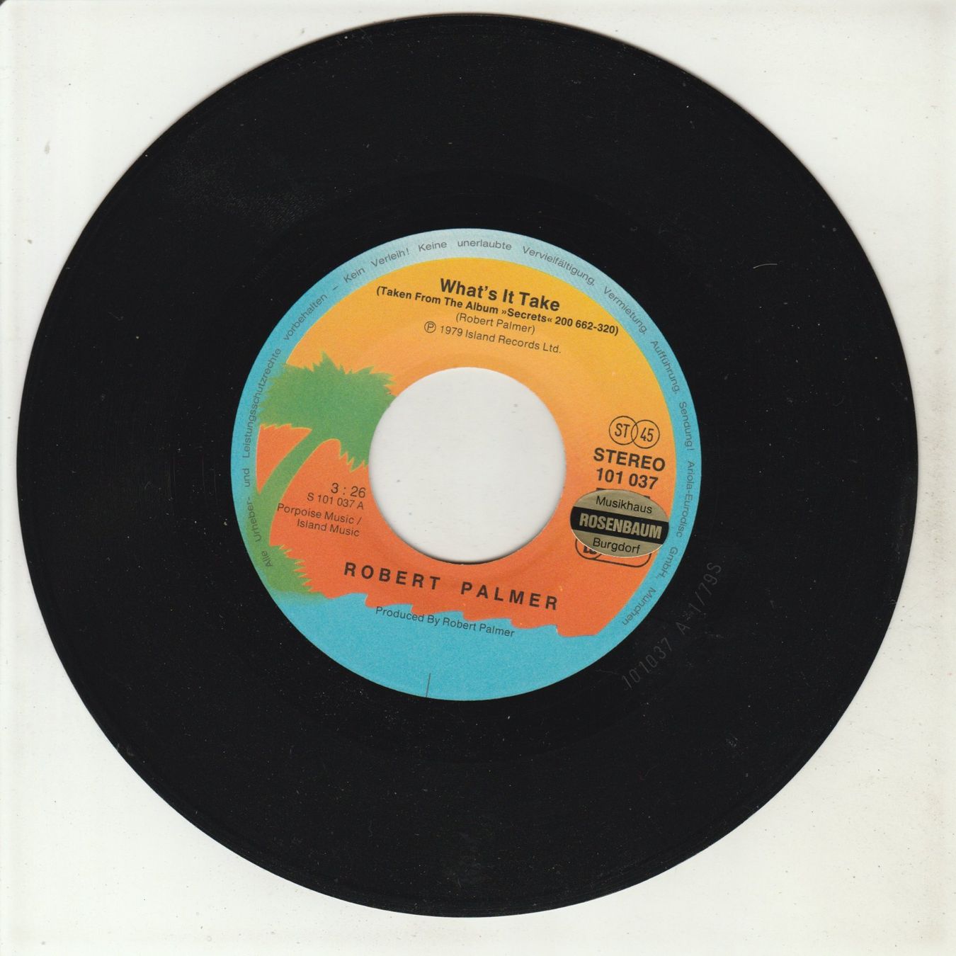Schallplatten: Robert Palmer - What's it take 7" Vinyl 1979 – Gebraucht aus Tübach von JamesStone 2