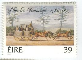 Briefmarke "Kutsche". Irland.