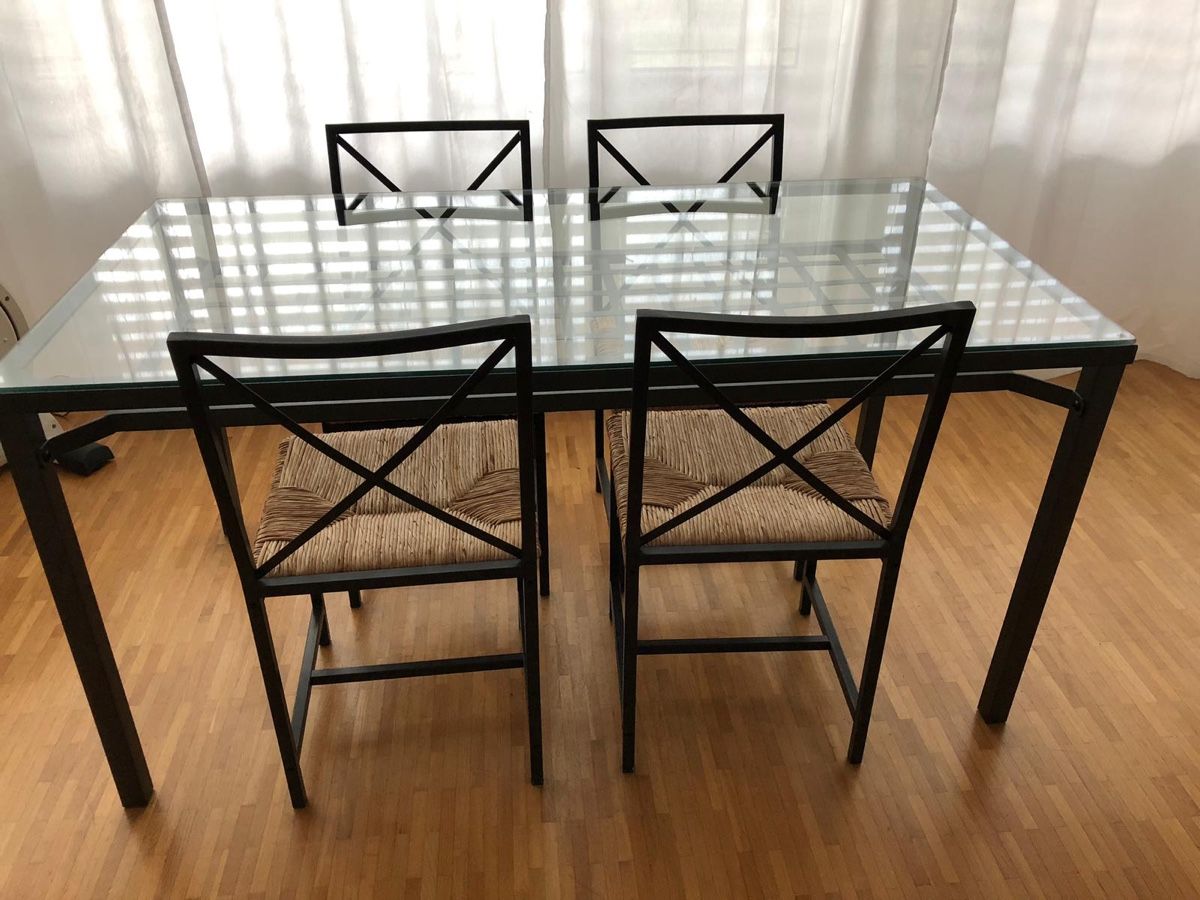 IKEA GLASTISCH MIT 4 STÜHLEN (Gebraucht) in Ennetbaden für CHF 1 – nur Abholung auf Ricardo kaufen