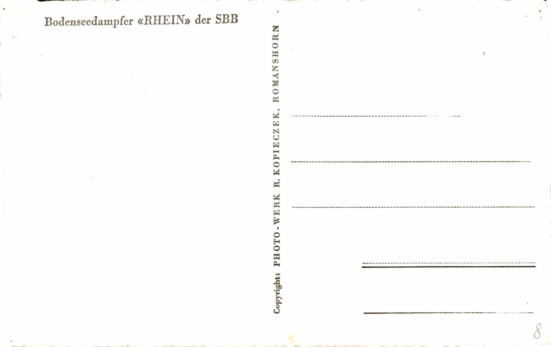 Cartes postales: Bodenseedampfer "Rhein" der SBB – D'occasion à Bronschhofen par Astore 1