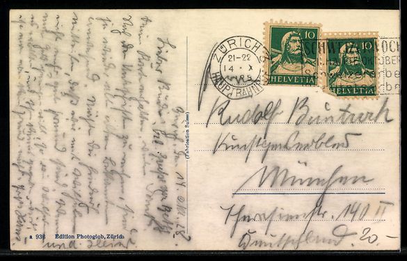 Cartoline postali: AK Zürich, Bahnhofstrasse mit Bahnhof – Usato da Berlin venduto da bartko-reher 1