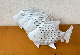 Garten Deko Fisch aus Metall klein NEU