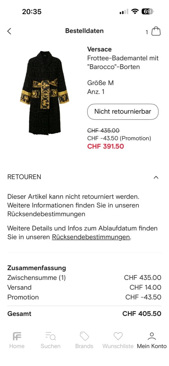 Versace Accappatoi: Versace Frottee-Bademantel – Nuovo (secondo la descrizione) da Blumenstein venduto da stnz41 2