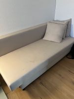 Schlafsofa beige ausziehbar gebraucht mit Kissen