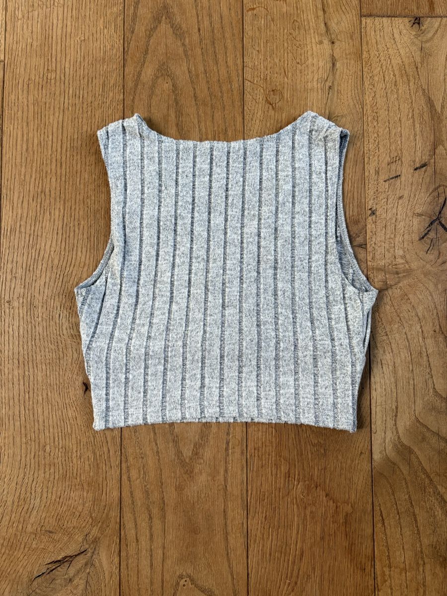 Shein Top: Graues Tank Top mit Rippmuster Grösse S – Usato da Frauenfeld venduto da lin_77m9 1