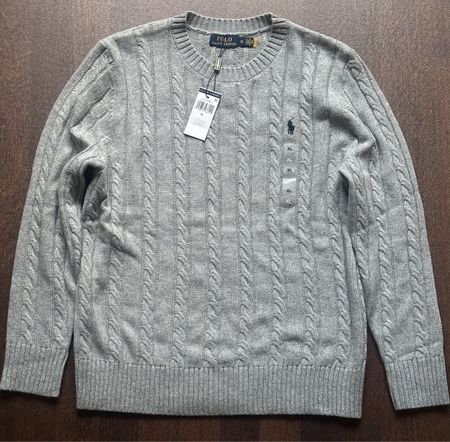 Ralph Lauren Strickpullover, neu, grau, Gr. XL- Top!