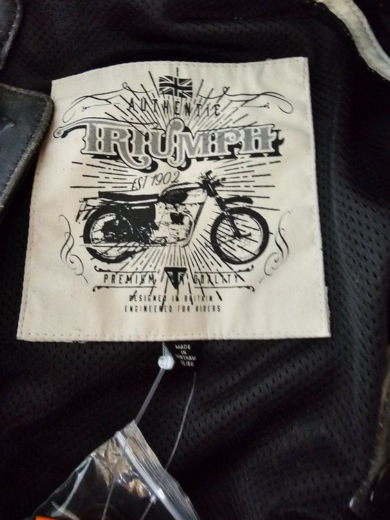 Triumph Raven Triumph Motorrad Lederjacke Herren Triumph Raven