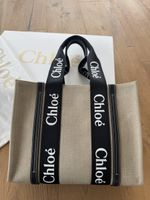 Chloé Shopper Tote Bag WOODY aus Leinen