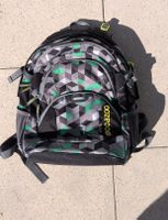 Schulrucksack Coocazoo grau schwarz grün gebraucht