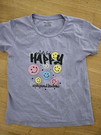 T-Shirt Salento lila Grösse 134/140 mit Print guter Zusta
