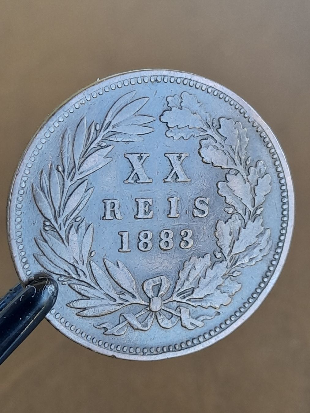 Alle Münzen: 20 Reis 1883 Portugal  – Gebraucht aus Basel von Basel_20