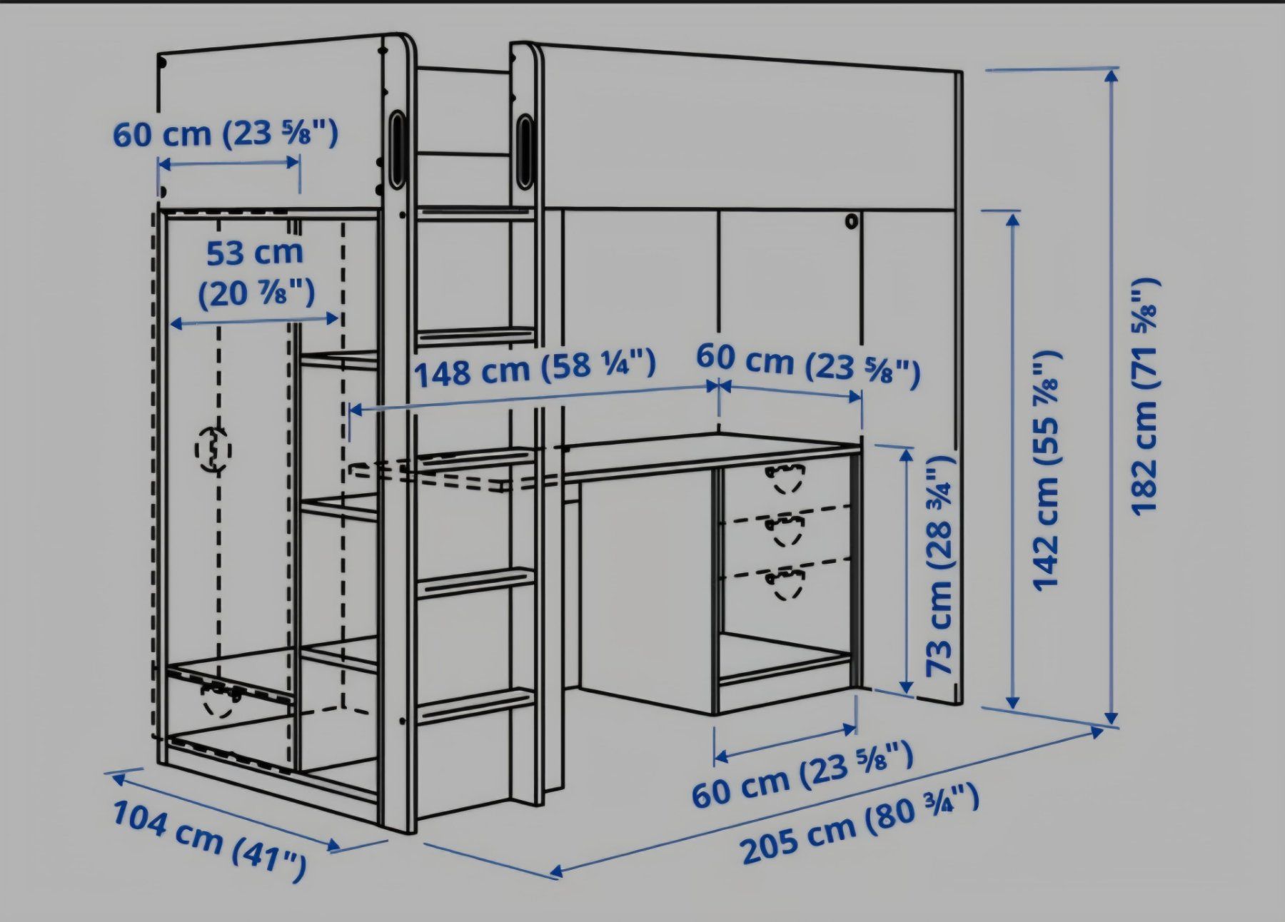 Ikea Lits: Ikea Hochbett – D'occasion à Stansstad par nad_d55f 2
