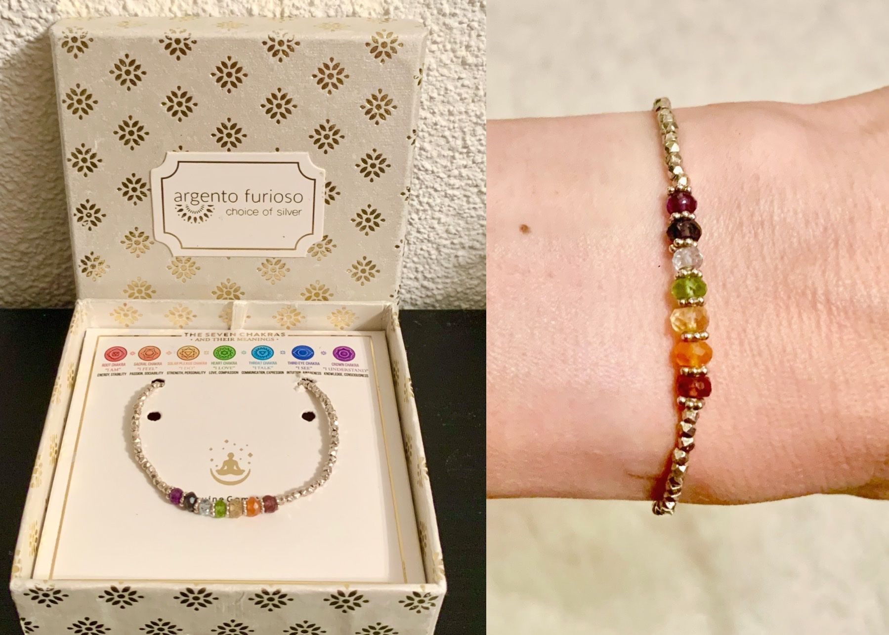 Bracciali & Braccialetti: 925 Silber 7 Chakra Armband ARGENTO FURIOSO 17-19.5 cm lang – Nuovo (secondo la descrizione) da Emmenbrücke venduto da little.treasures