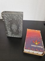 Boîte décorative livre ancien étain 