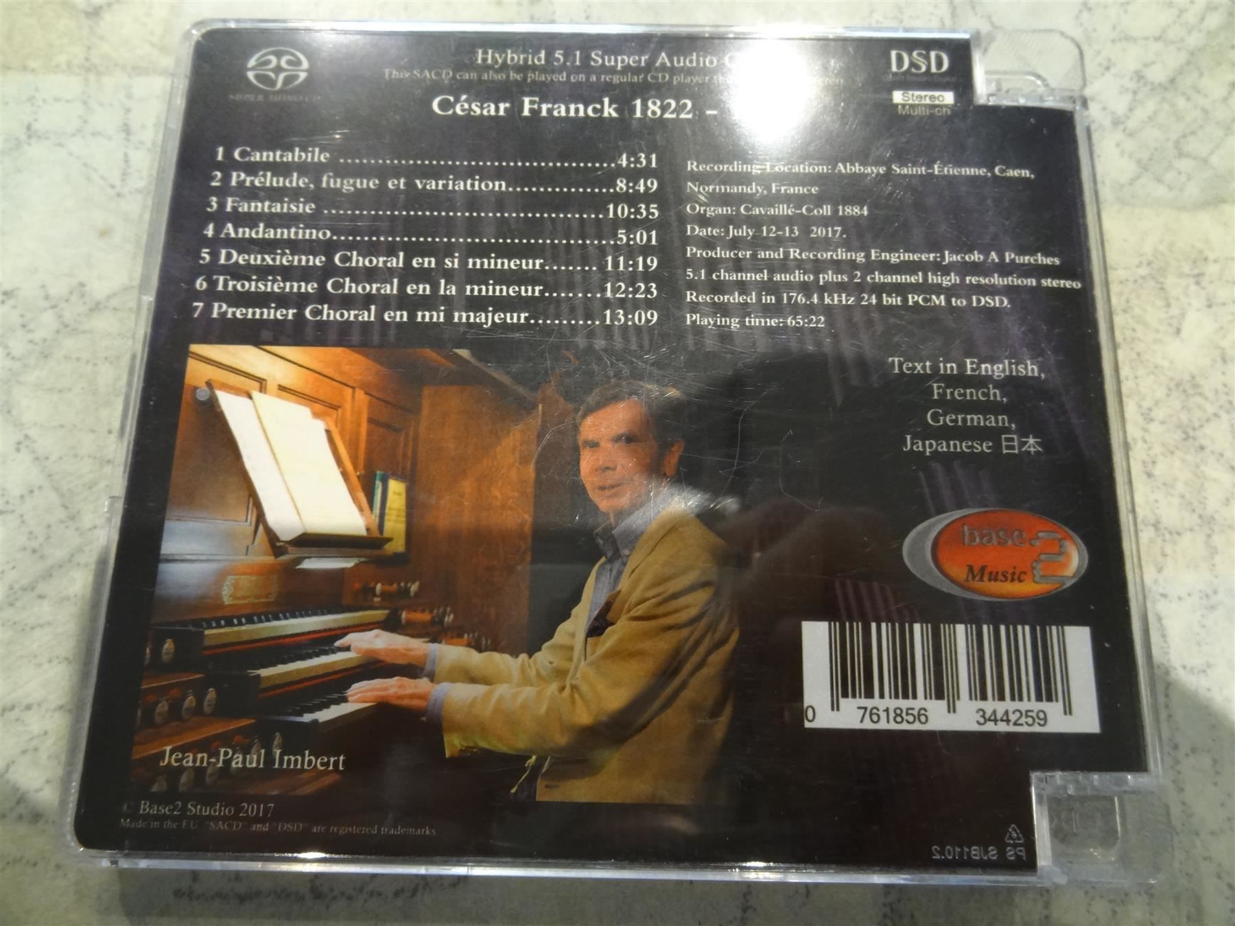 CD: César Franck , Jean-Paul Imbert Sacd – Usato da luzern venduto da musicandart 1