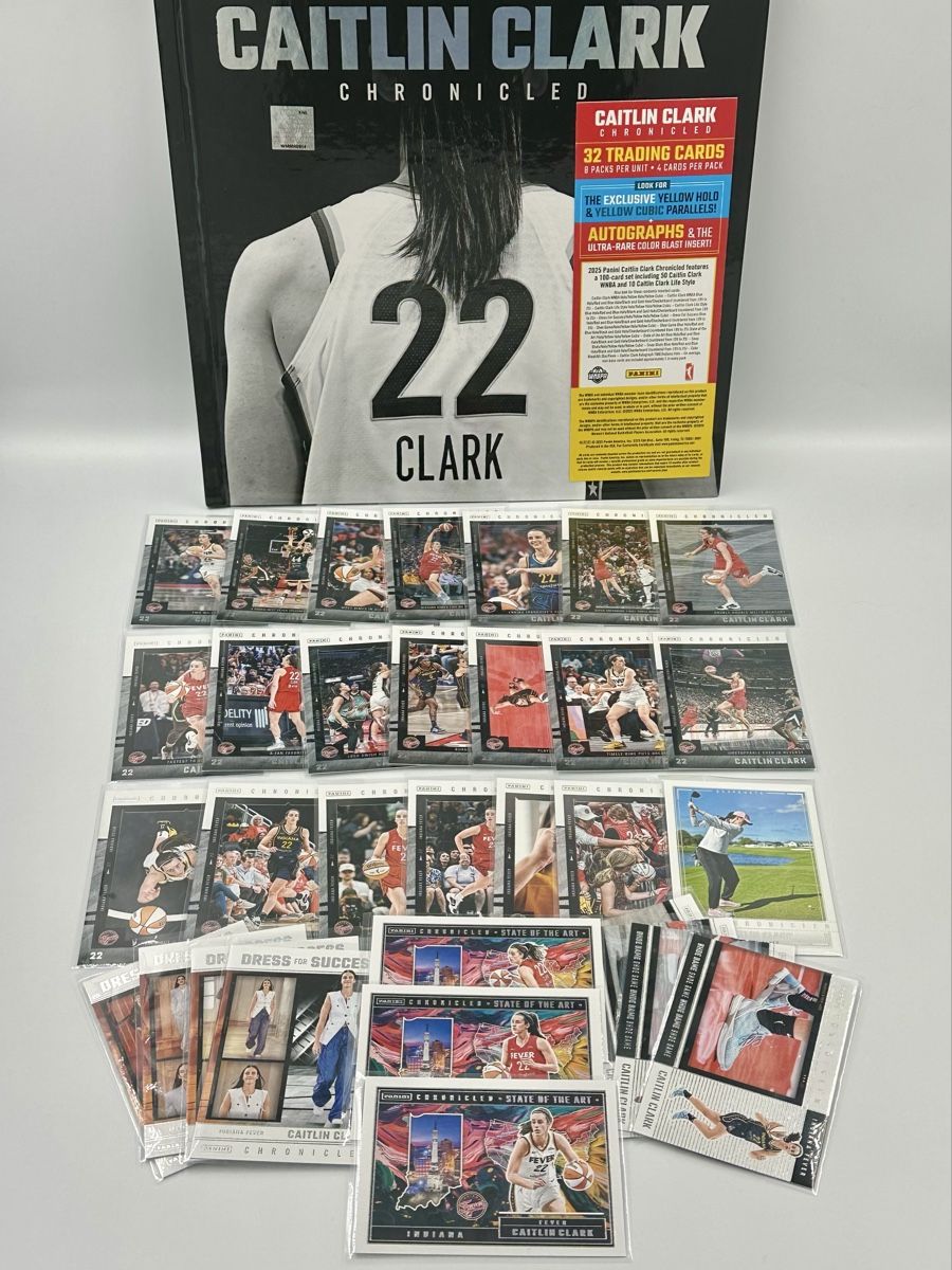 Panini Carte collezionabili: Caitlin Clark Chronicled Sammlung 32 Karten inkl Buch – Nuovo (secondo la descrizione) da Lyss venduto da Swissmantis