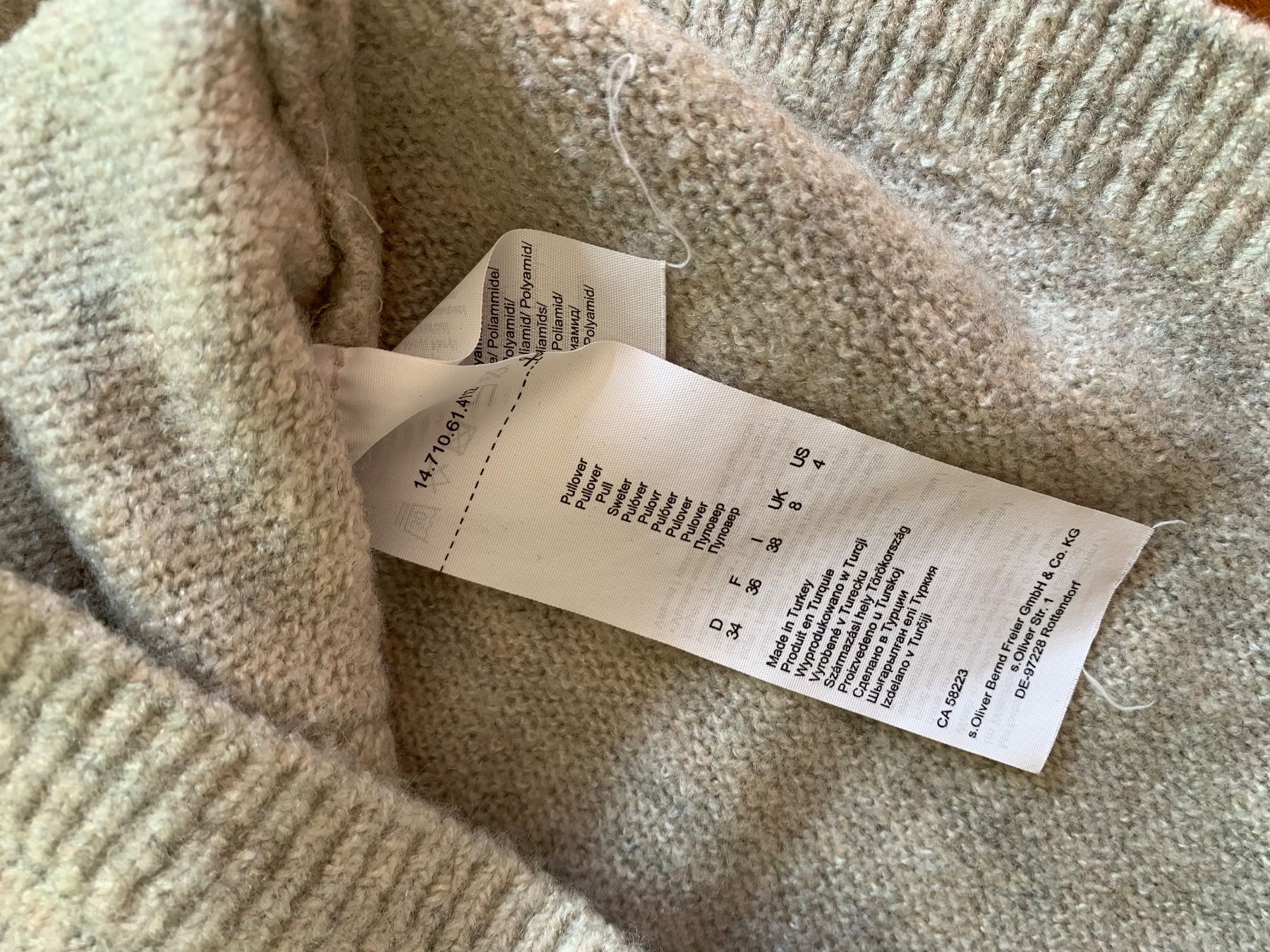 S.Oliver Maglioni & Felpe: S. OLIVER schöner Pullover mit Stehkragen Gr. 34 – Usato da Meiringen venduto da SaltnPepa 1