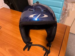 Casco da sci CP taglia S/M blu metallizzato, usato poco