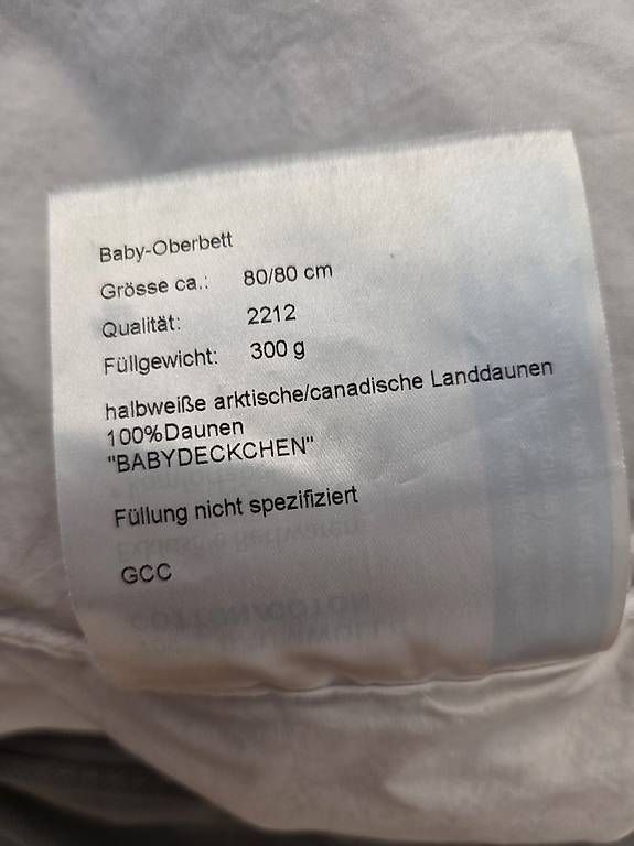 Coperte: 2x Baby Daunendecken 80x80 – Usato da Oberrohrdorf venduto da nad_9cxj 1