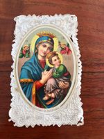 Antikes Andachtsbild, Einsiedeln, gerahmt, Spitze, um 1900