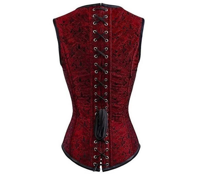 Gothic Brokat korsett Corset Schwarzes S M L XL XXL