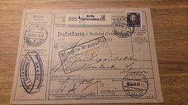 1928 Paketkarte Deutsches Reich Einzelfrankatur