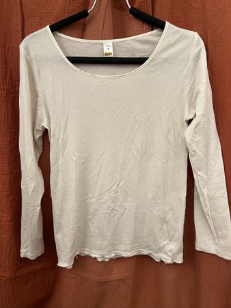 Calida Langarmshirt Wolle Seide Beige Grösse M gebraucht