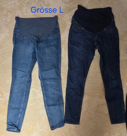 2 Umstandsjeans, Grösse L