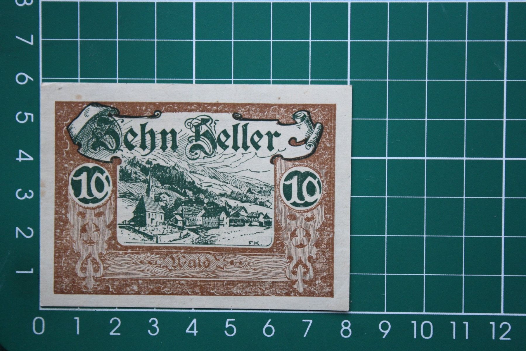 Banconote: currency voucher austria wald 10 heller 1920 – Usato da Laupen BE venduto da Gufi57