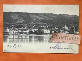 Ansichtskarte Zug mit Briefmarke gelaufen Jahr 1906