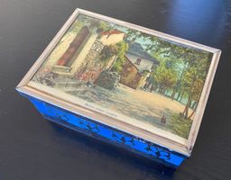 Metallbox Locarno Tessin Box scatola Souvenir Sammler Deko