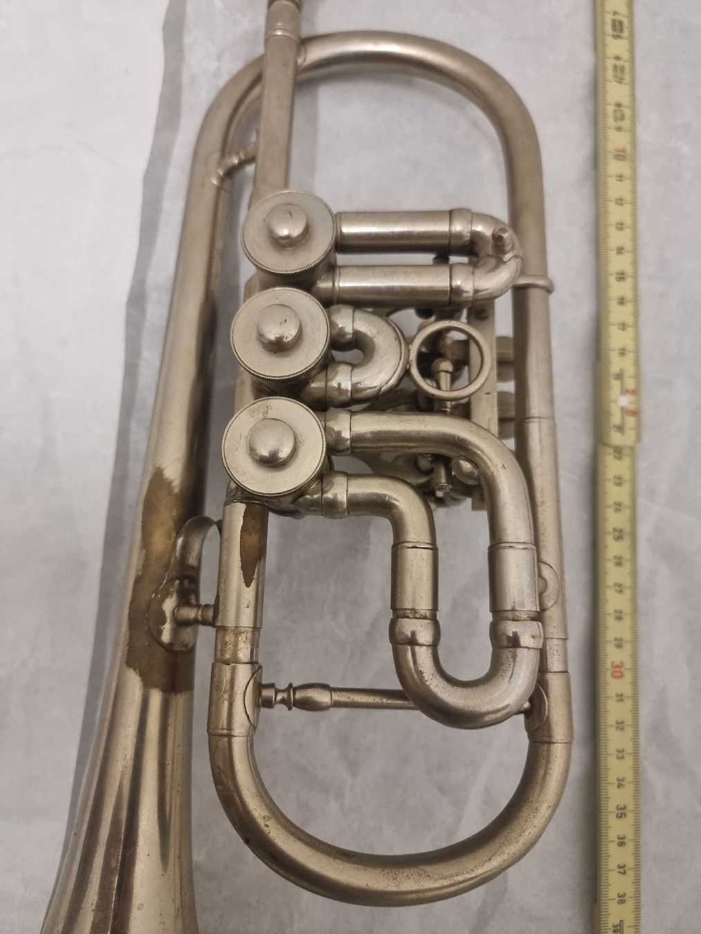 Strumenti musicali: Cornet, silber, mit Mundstueck, gebraucht – Usato da Olten venduto da Mezopotamya 4