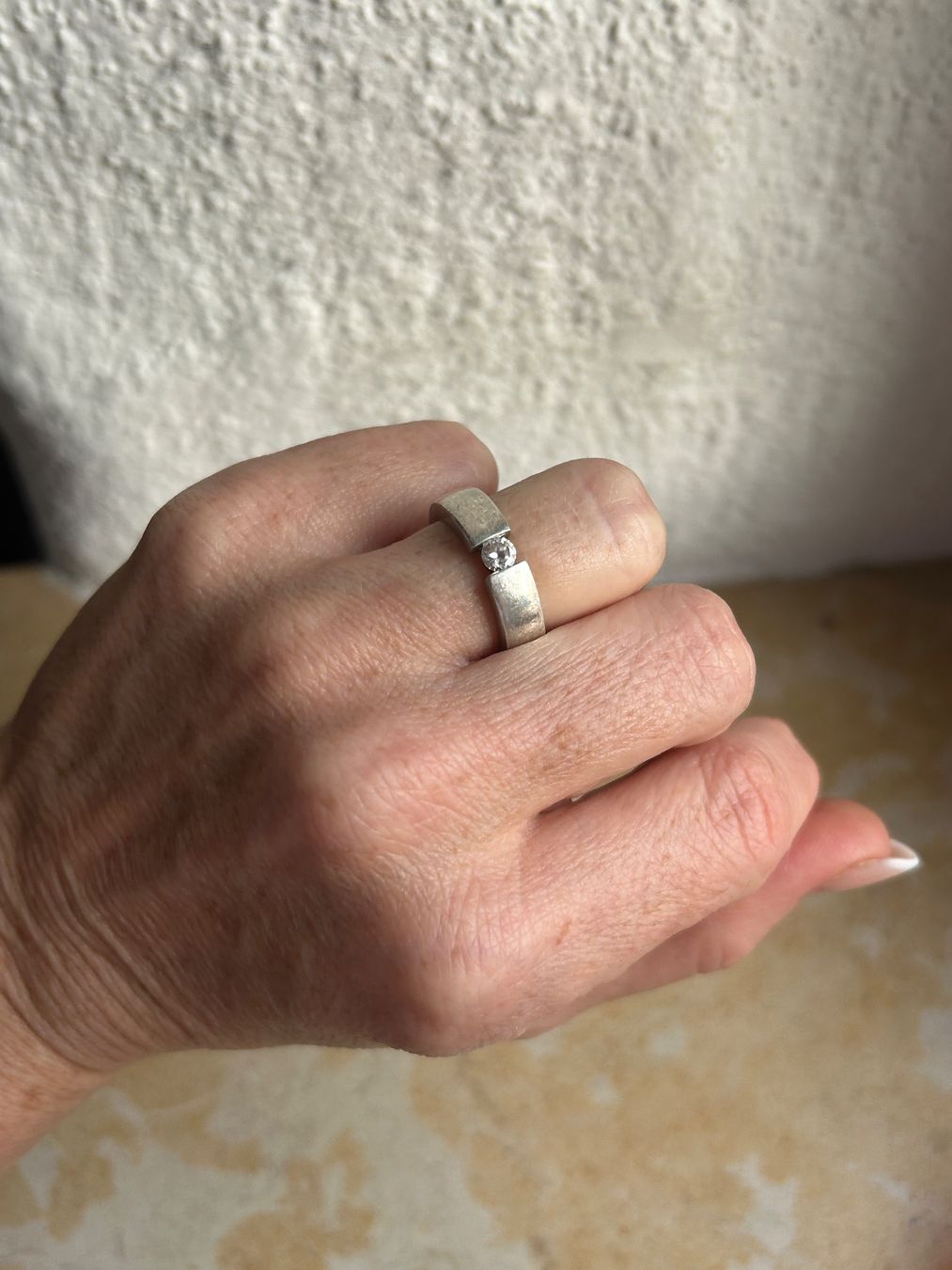 Ringe: Silber Ring mit Zirkonia Stein  (56/57) – Gebraucht aus Laufen von Bellebellezza 3