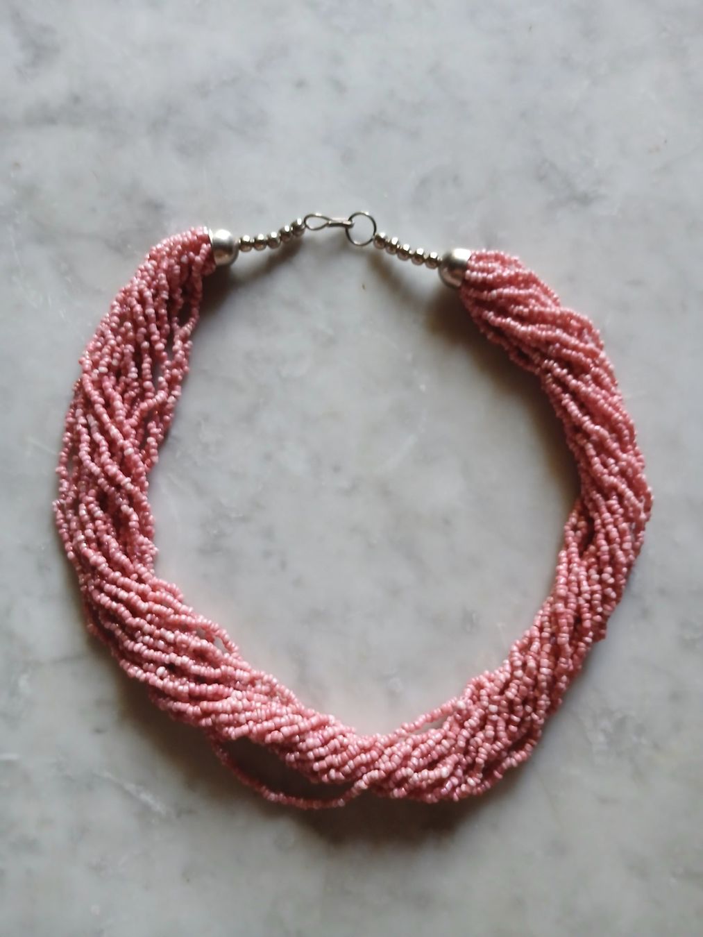 Catenine: Collana torchon perline rosa – Usato da Baar venduto da fla_v78d